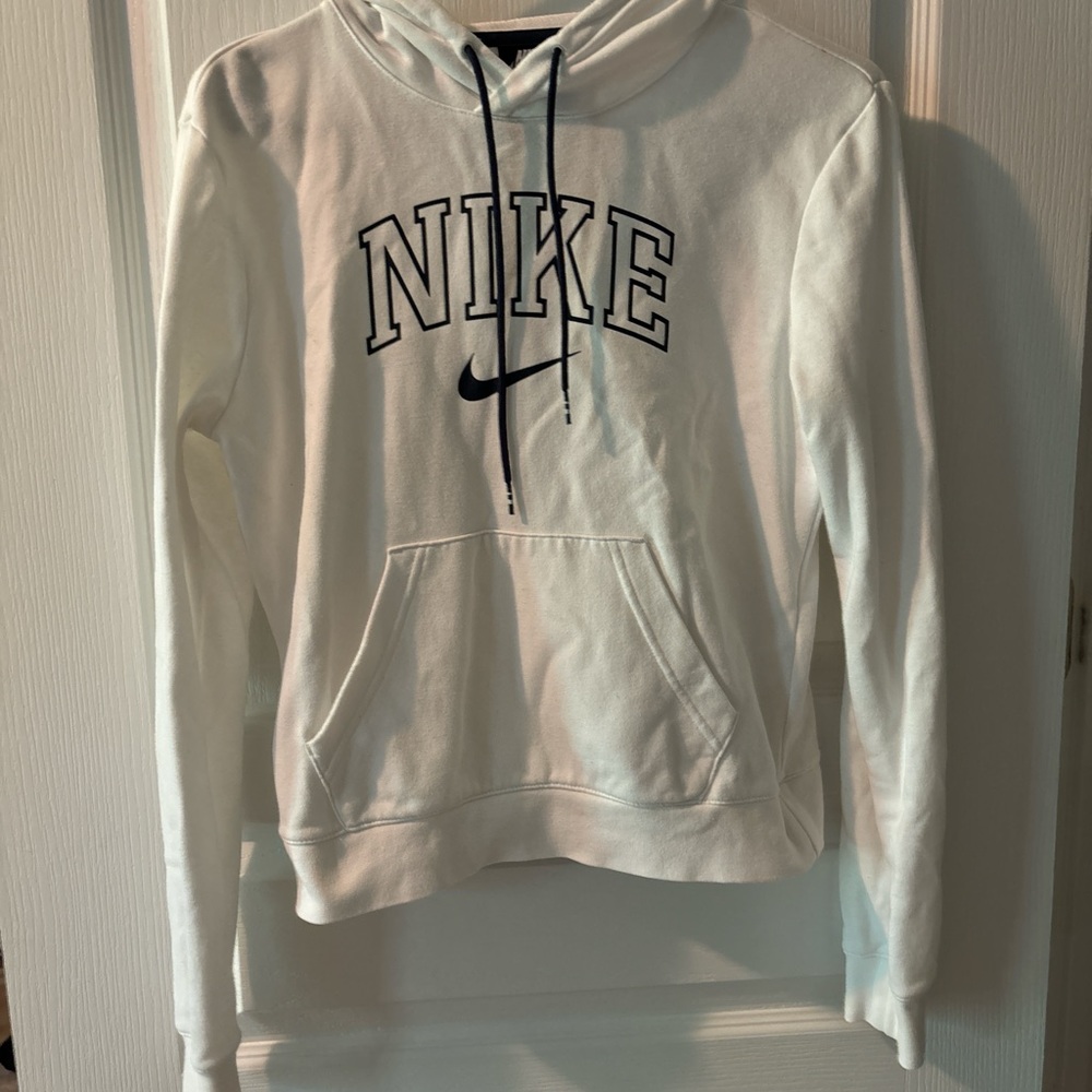 Small Nike White and Blue Lightweight Sweatshirt